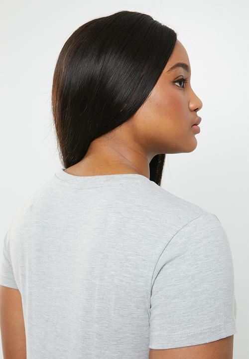 POLO - Plus size alana printed tee - grey