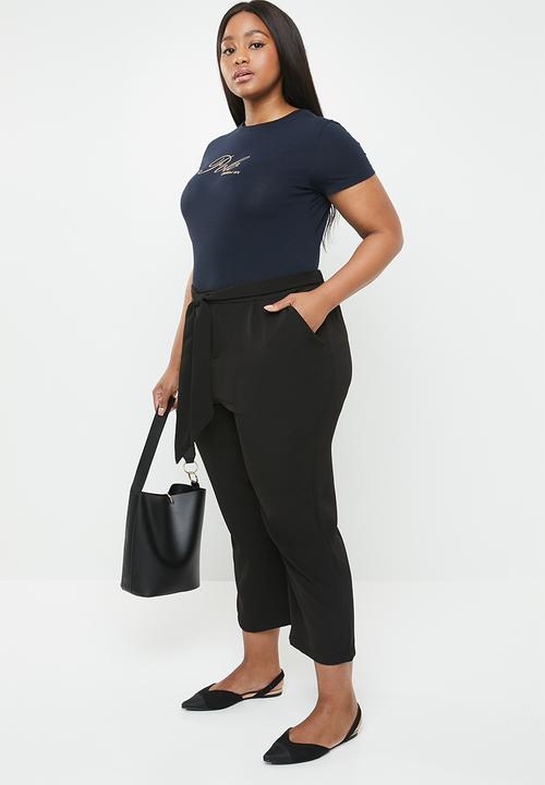 POLO - Plus size blaire short sleeve printed tee - navy