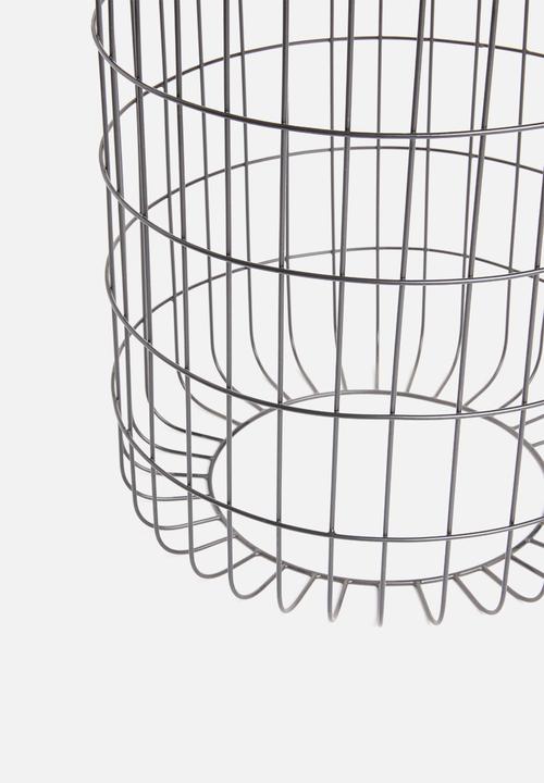 Sixth Floor - Heron basket side table - grey 