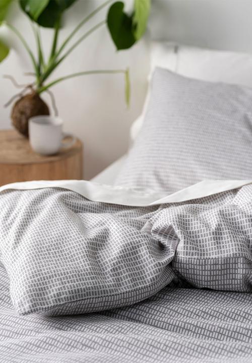 Linen House - Deena flannelette duvet cover set - grey