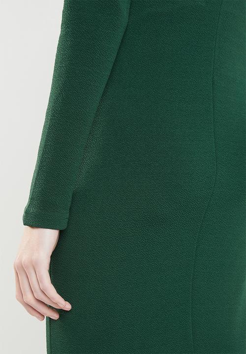Superbalist - Tie front bodycon - green