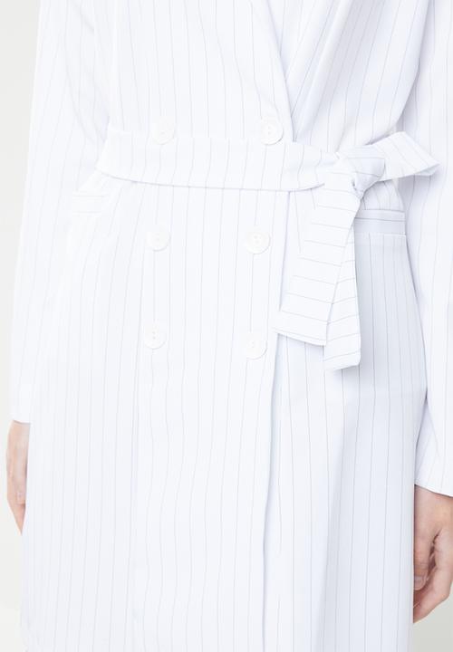 Superbalist - Belted blazer dress - white