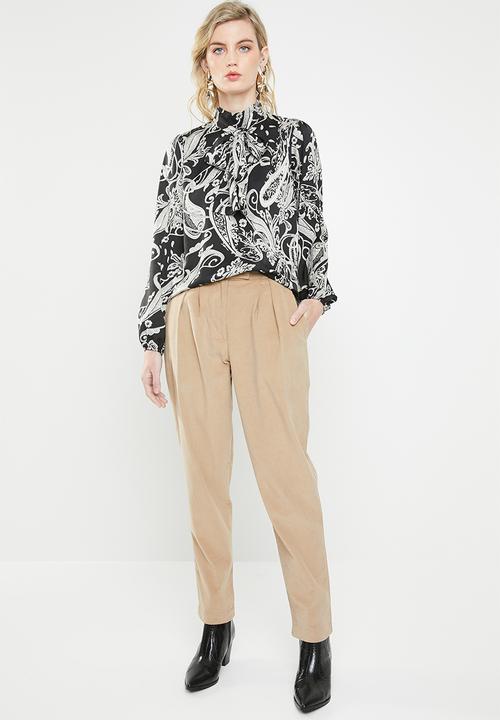Superbalist - Kitty bow blouse - black & cream 