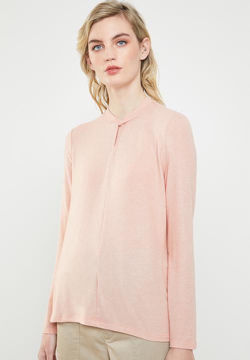 Vero Moda - Mandy keyhole blouse - pink