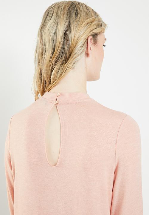 Vero Moda - Mandy keyhole blouse - pink