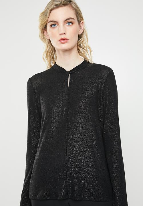 Vero Moda - Mandy keyhole blouse - black