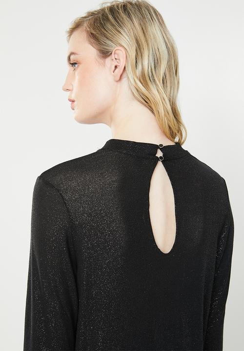 Vero Moda - Mandy keyhole blouse - black