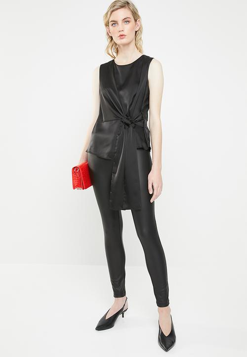 Vero Moda - Lush sleeveless bow top - black