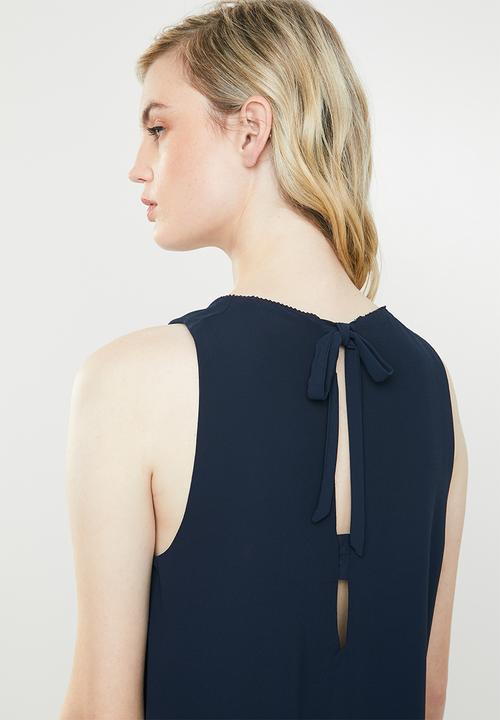 Jacqueline de Yong - Abigail sleeveless top - navy