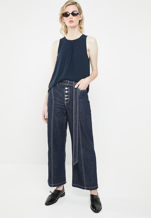 Jacqueline de Yong - Abigail sleeveless top - navy