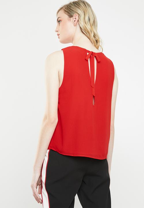 Jacqueline de Yong - Abigail sleeveless top - red