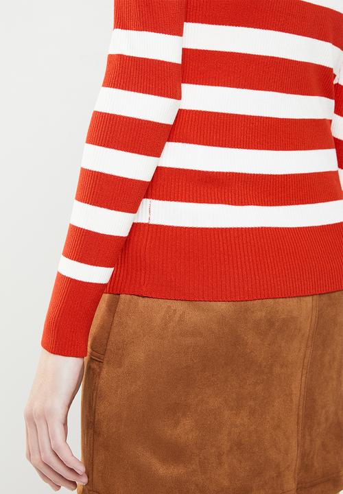 Jacqueline de Yong - Aspen treats stripe jersey - red