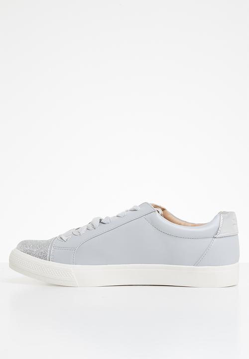 ONLY - Skye glitter toe cap sneaker - grey