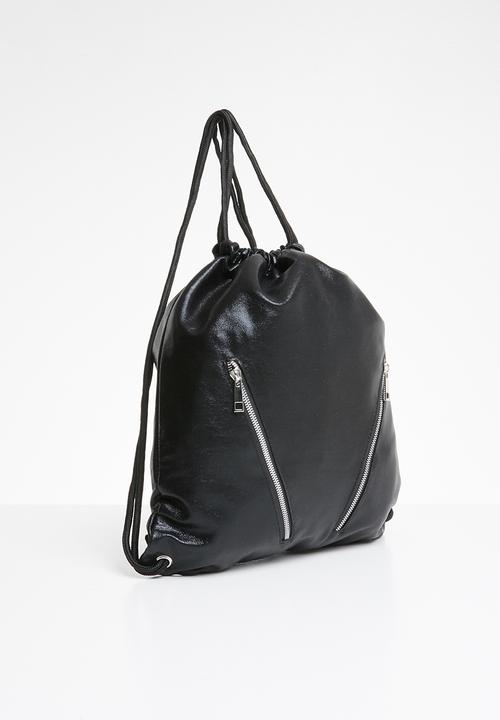 Pop Candy - Drawstring bag with zips - black