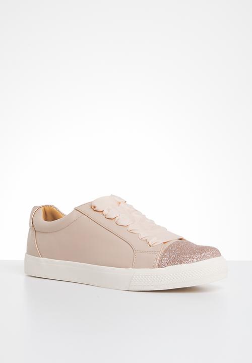 ONLY - Skye glitter toe cap sneaker - pink