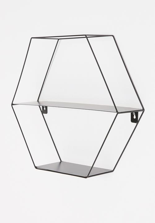 Sixth Floor - Hexagon shelf - black