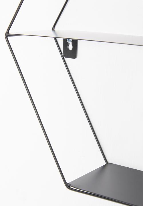 Sixth Floor - Hexagon shelf - black