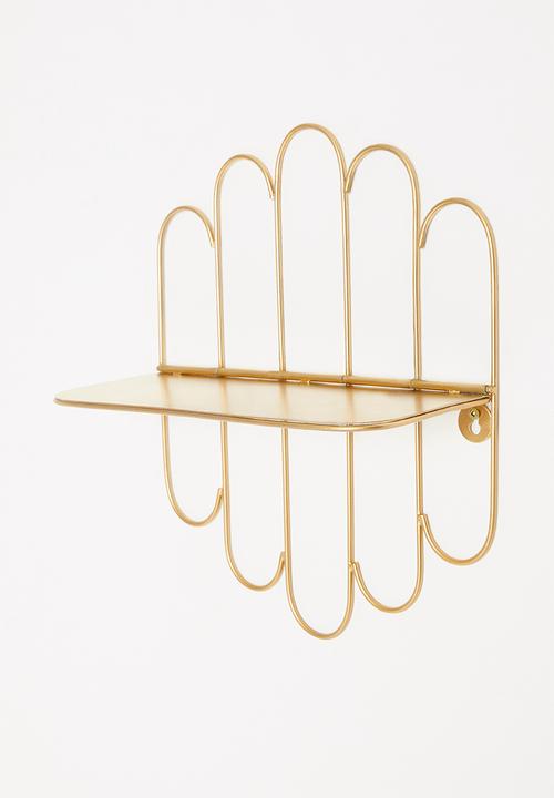 Sixth Floor - Gill rounded shelf - gold