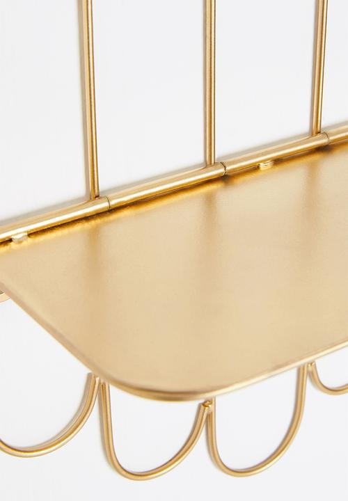 Sixth Floor - Gill rounded shelf - gold