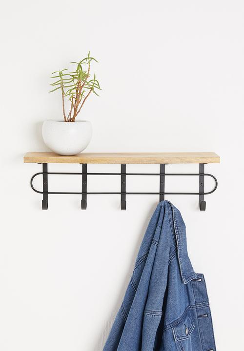 Sixth Floor - Aiden wall hook - black/wood