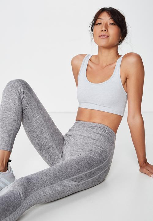 Cotton On - Workout cardio crop  - grey