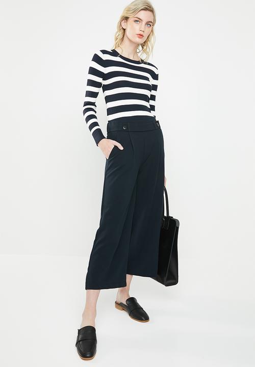 Jacqueline de Yong - Aspen treats stripe jersey - navy & white