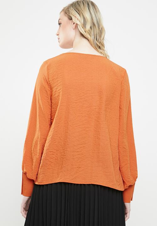 Vero Moda - Gullan balloon sleeve blouse - rust