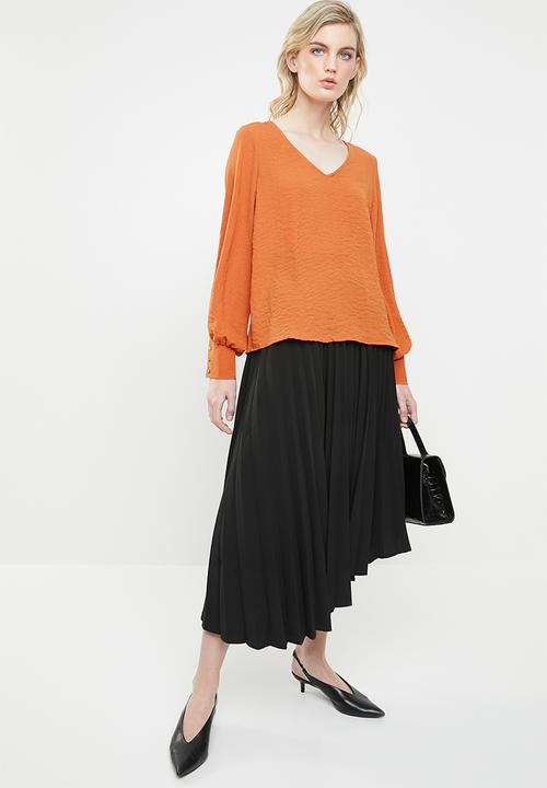 Vero Moda - Gullan balloon sleeve blouse - rust