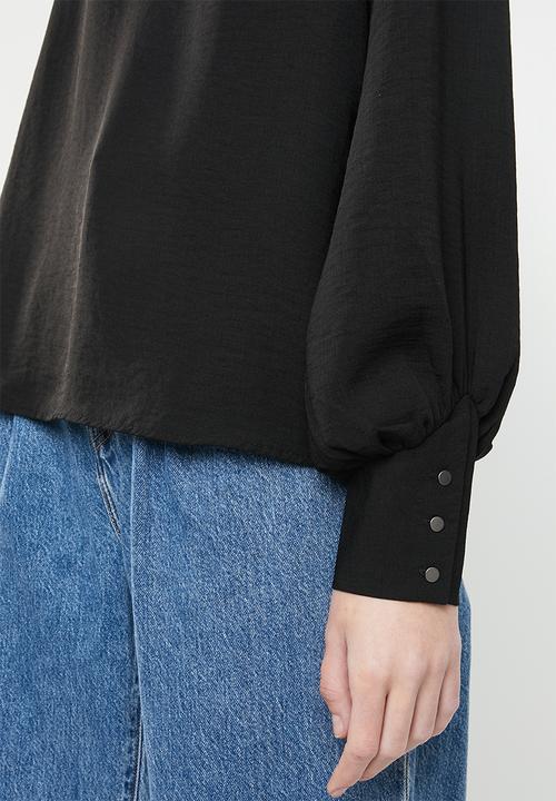 Vero Moda - Gullan balloon sleeve blouse - black