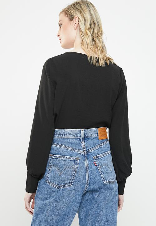 Vero Moda - Gullan balloon sleeve blouse - black