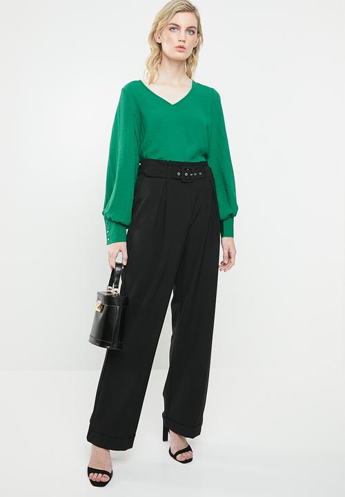 Vero Moda - Gullan balloon sleeve blouse - green