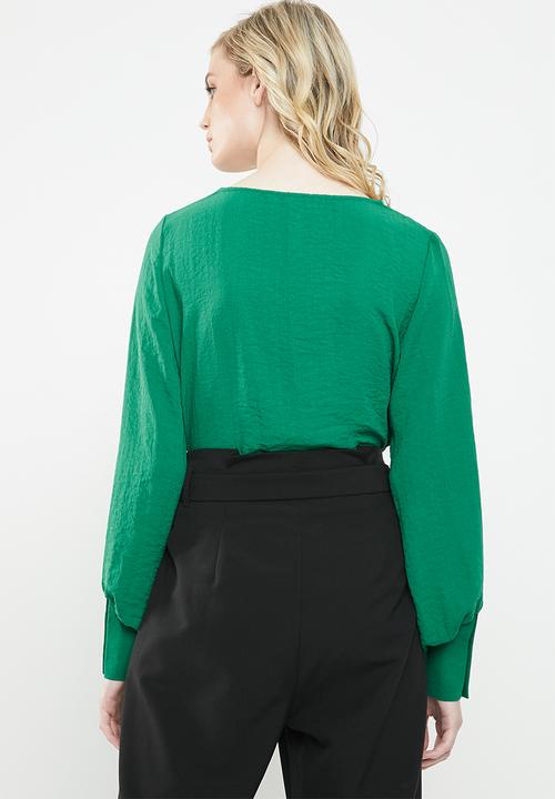 Vero Moda - Gullan balloon sleeve blouse - green
