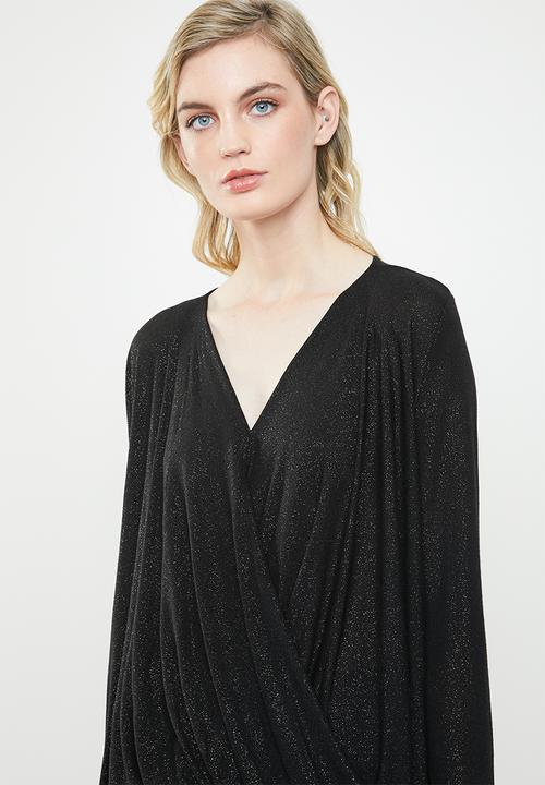 Vero Moda - Mandy wrapover top - black