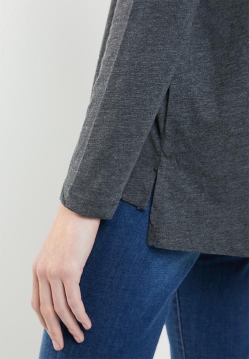 Vero Moda - Malle embellished jersey top - grey