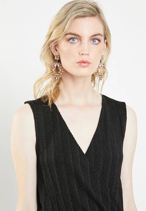 Vero Moda - Wiona sleeveless v front dress - black 