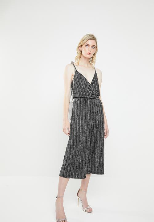 Vero Moda - Wiona cami strap jumpsuit - silver & black 