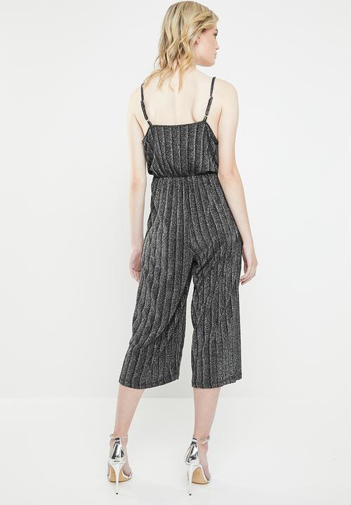 Vero Moda - Wiona cami strap jumpsuit - silver & black 