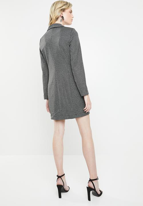 Vero Moda - Glitter blazer long sleeve dress - black & silver