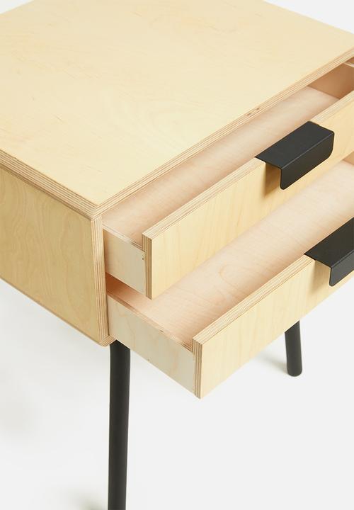 Emerging Creatives - Micasa bedside table - natural & black