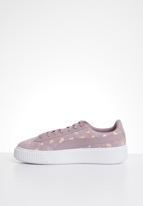 PUMA - Suede platform dots jr - purple
