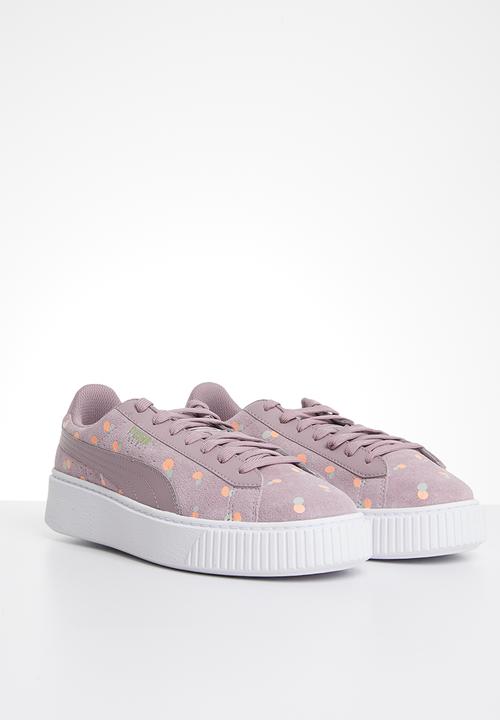 PUMA - Suede platform dots jr - purple