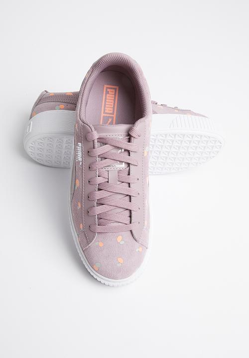 PUMA - Suede platform dots jr - purple