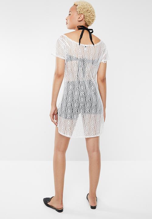 SISSY BOY - Crochet lace cover up - white 