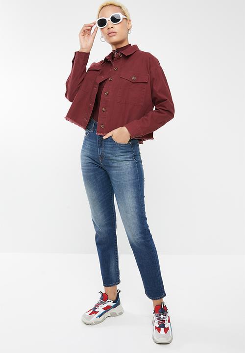Forever21 - Cropped jacket - burgundy