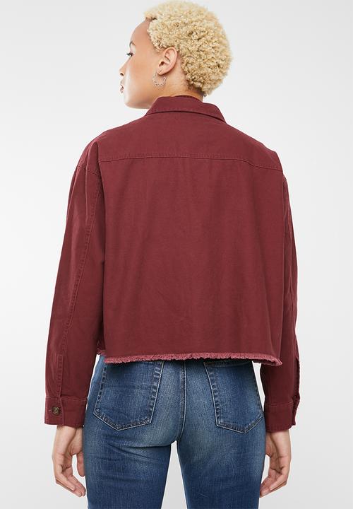Forever21 - Cropped jacket - burgundy