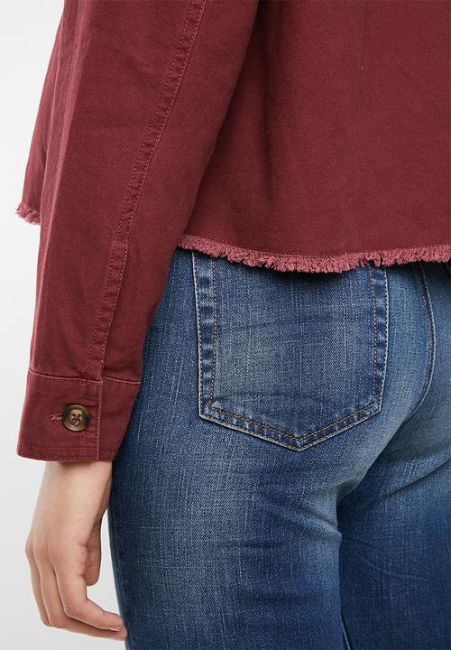 Forever21 - Cropped jacket - burgundy