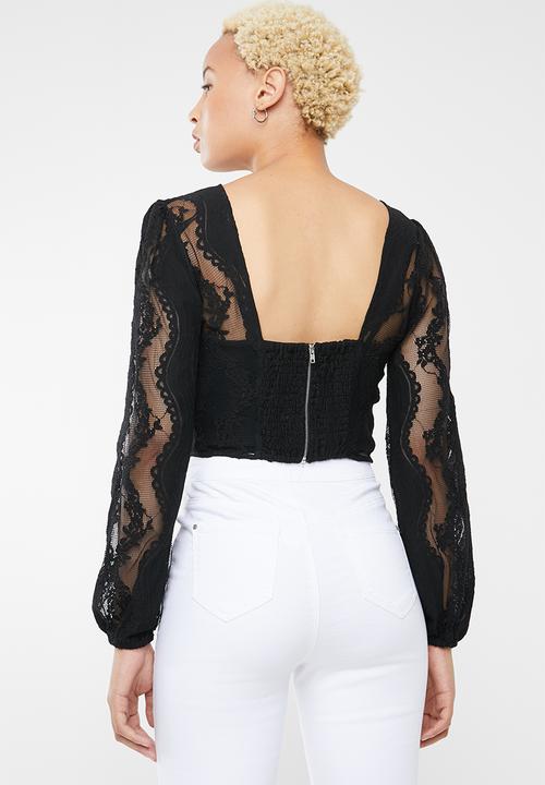 Forever21 - Lace pullover - black