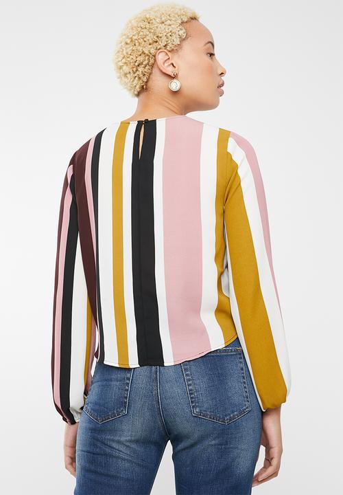 Forever21 - Stripe tie-front top - multi