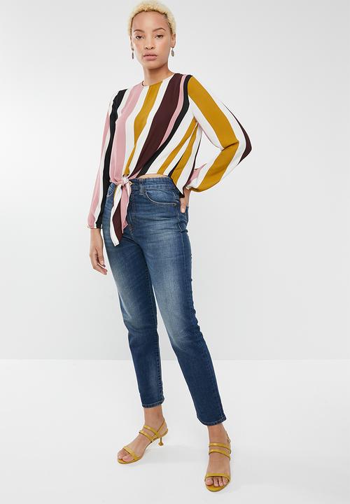 Forever21 - Stripe tie-front top - multi