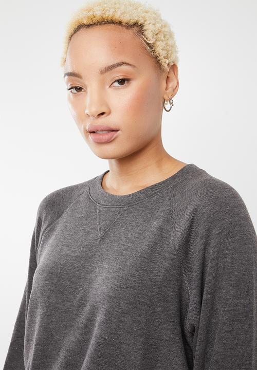 Forever21 - Sweatshirt and shorts two piece - charcoal